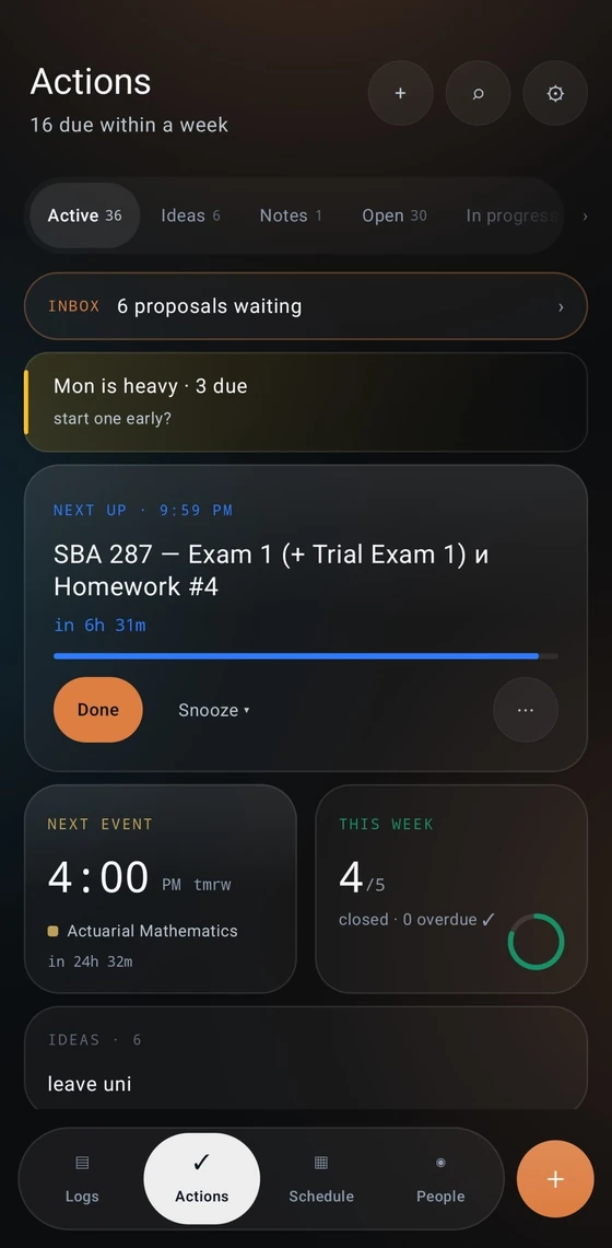 Tasks, ideas and what’s next